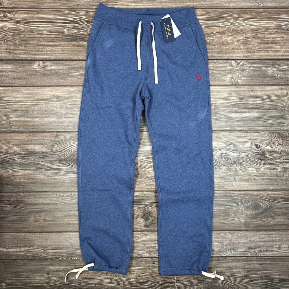 Polo Ralph‎ Lauren Men Size Small Sweatpants Navy Heather Fleece Joggers NWT NEW